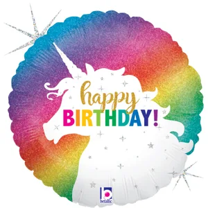 UNICORN BIRTHDAY GLITTER HOLOGRAPHIC MINI