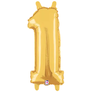 14" NUMBER 1 GOLD MEGALOON