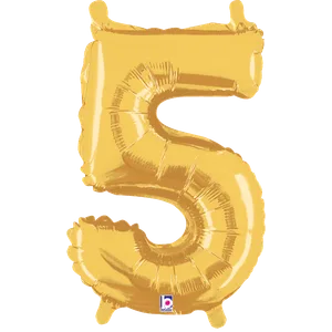 14" NUMBER 5 GOLD MEGALOON