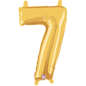 14" NUMBER 7 GOLD MEGALOON