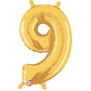 14" NUMBER 9 GOLD MEGALOON