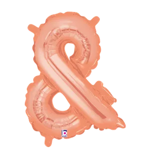 14" SYMBOL & AMPERSAND ROSE GOLD MEGALOON