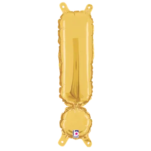 14" SYMBOL ! EXCLAMATION POINT GOLD MEGALOON