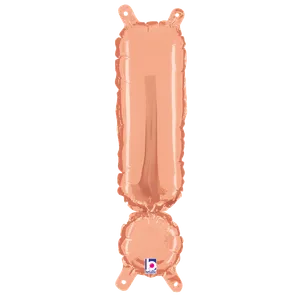 14" SYMBOL ! EXCLAMATION POINT ROSE GOLD MEGALOON