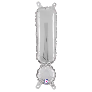 14" SYMBOL ! EXCLAMATION POINT SILVER MEGALOON