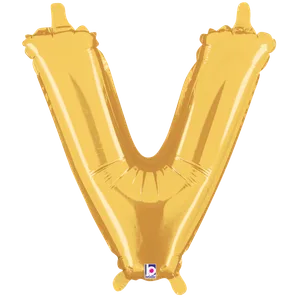 14" LETTER V GOLD MEGALOON