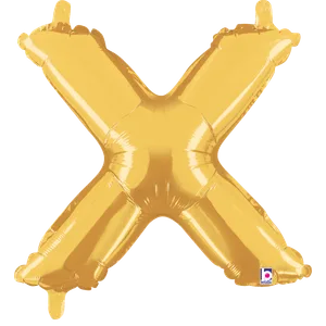 14" LETTER X GOLD MEGALOON