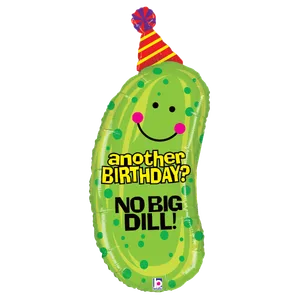 37" NO BIG DILL OVER THE HILL BIRTHDAY SHAPE