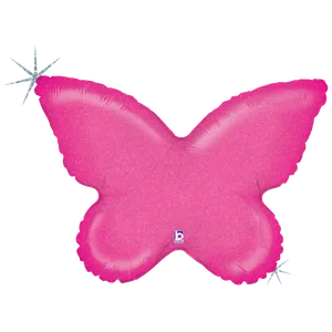 30" BUTTERFLY SOLID PINK HOLOGRAPHIC SHAPE 