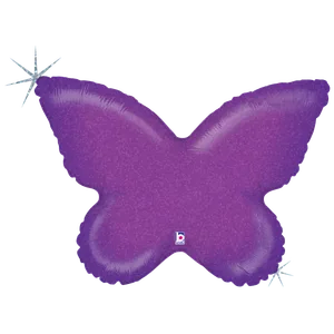 30" BUTTERFLY SOLID PURPLE HOLOGRAPHIC SHAPE 