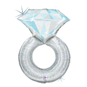 38" PLATINUM WEDDING RING HOLOGRAPHIC