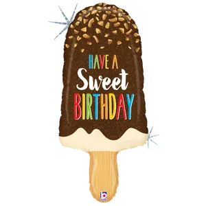 36" BIRTHDAY ICE CREAM BAR HOLOGRAPHIC SHAPE