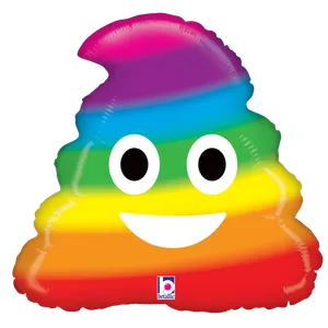 20" EMOJI RAINBOW POO SHAPE
