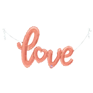 47" LOVE SCRIPT ROSE GOLD 