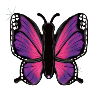 46" PINK RADIANT BUTTERFLY GLITTER HOLOGRAPHIC