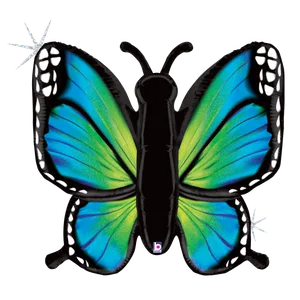 46" BLUE RADIANT BUTTERFLY GLITTER HOLOGRAPHIC