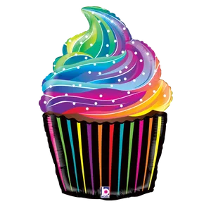 27" RAINBOW CUPCAKE SHAPE