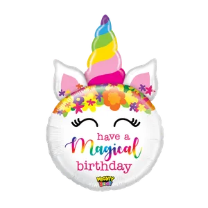 33" MIGHTY BIRTHDAY UNICORN SHAPE