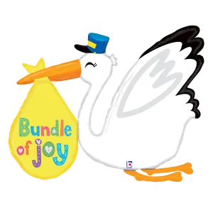 43" BABY BUNDLE STORK