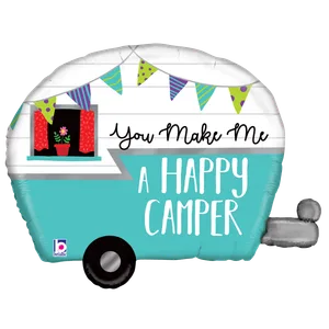 31" HAPPY CAMPER SHAPE