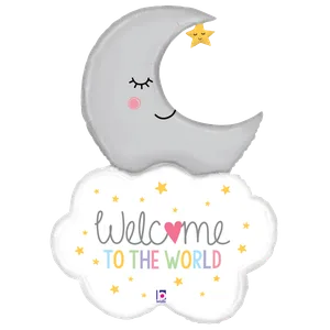 42" WELCOME BABY MOON SHAPE