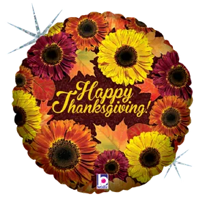 18" THANKSGIVING BLOOMS HOLOGRAPHIC