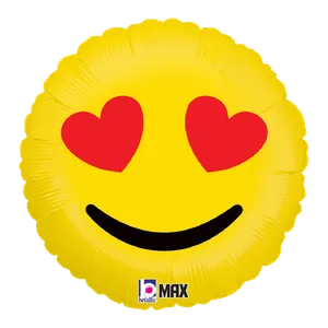 18" EMOJI HEARTS MAX FLOAT ROUND