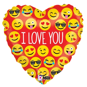 18" EMOJI LOVE MAX FLOAT ROUND