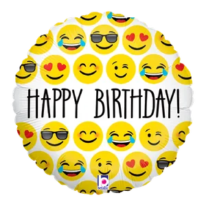 18" EMOJI BIRTHDAY MAX FLOAT ROUND