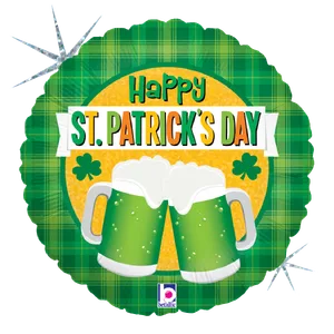 18" ST. PATRICK'S DAY GREEN BEER HOLOGRAPHIC