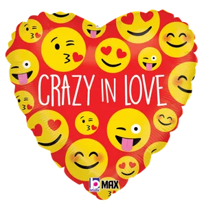 18" CRAZY IN LOVE MAX FLOAT HEART