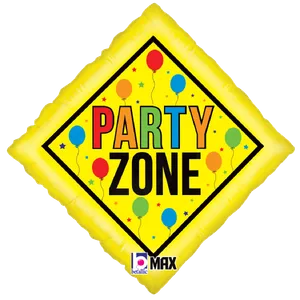 18" PARTY ZONE SIGN MAX FLOAT