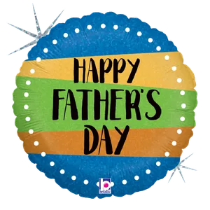 18" FATHER'S DAY COLOR BANDS HOLOGRAPHIC 