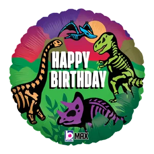 18" JURASSIC DINOSAUR BIRTHDAY MAX FLOAT ROUND