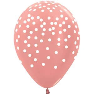 5" WHITE CONFETTI ROSE GOLD