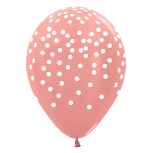 11" WHITE CONFETTI AROUND ROSE GOLD