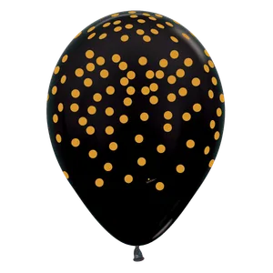 11" GOLD CONFETTI ON DELUXE BLACK