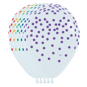 11" RAINBOW CONFETTI ALL OVER