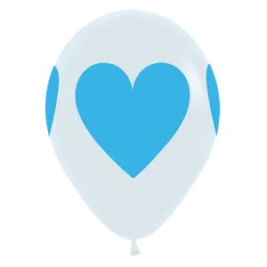 11" BABY BLUE HEARTS