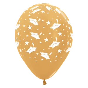 11" GRADUATION METALLIC GOLD ALL OVER