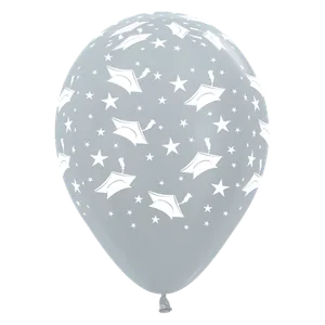 11" GRADUATION METALLIC SILVER ALL OVER