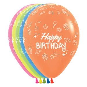 11" HAPPY BIRTHDAY NEON PARTY 