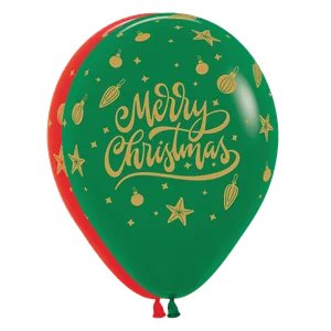 MERRY CHRISTMAS ORNAMENTS: FASHION FOREST GREEN, RED (ASSORTMENT MAY VARY)