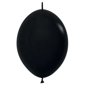 12" DELUXE BLACK LINK-O-LOON - 50 CT