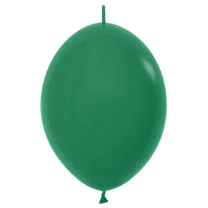 12" FASHION FOREST GREEN LINK-O-LOON - 50 CT