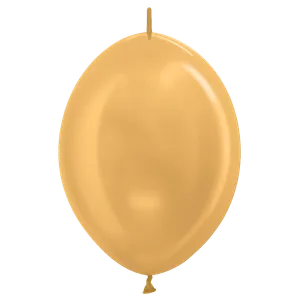 12" METALLIC GOLD LINK-O-LOON - 50 CT