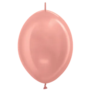 12" METALLIC ROSE GOLD LINK-O-LOON - 50 CT
