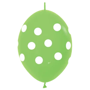12" POLKA DOTS KEY LIME LINK-O-LOON