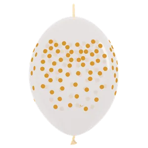 12" GOLD CONFETTI LINK-O-LOON