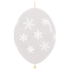 12" CLEAR SNOWFLAKE LINK-O-LOON